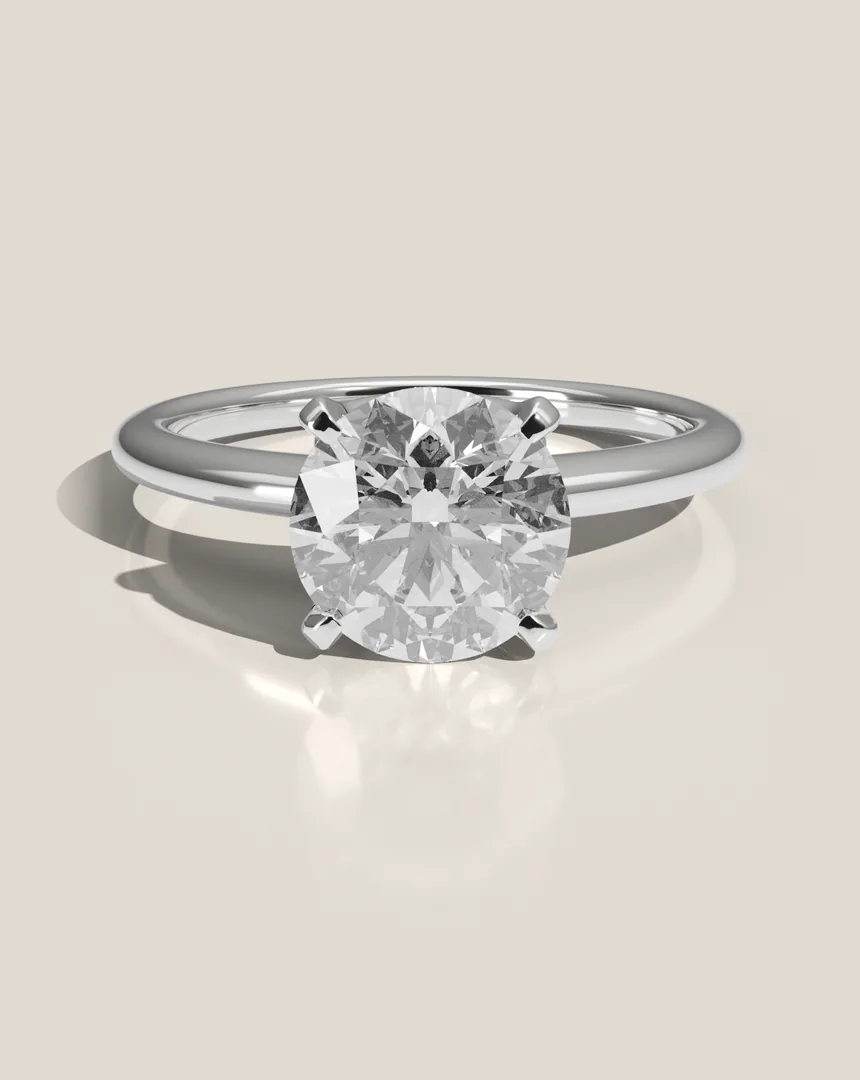Ada engagement ring, shown in Platinum 950 with a Lab-Grown Diamond